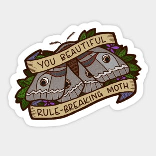 Rule-Breaking Moth - Leslie Knope Sticker